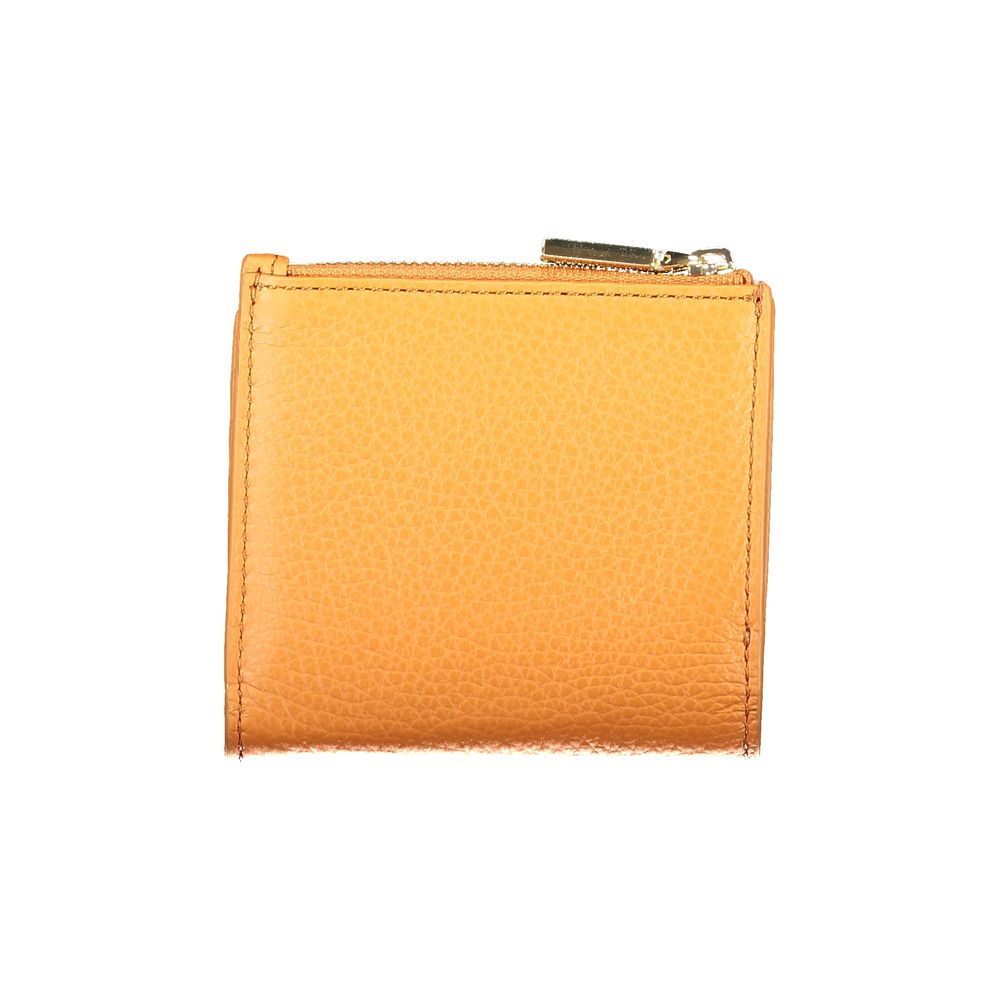 Wallet by Coccinelle for women in leather orange presents a architectural silhouette from the Leather Wallet collection, showcasing architectural for a architectural finish.
