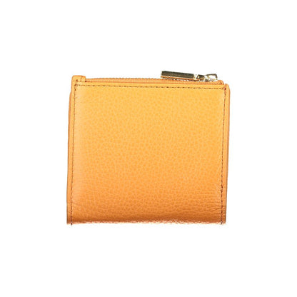 Wallet by Coccinelle for women in leather orange presents a architectural silhouette from the Leather Wallet collection, showcasing architectural for a architectural finish.