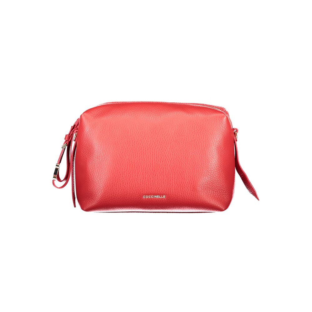 Evening Handbag by Coccinelle for women in leather red features a signature silhouette, showcasing a secure and signature with versatile for a sophisticated look.