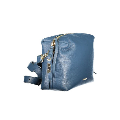 Handbag by Coccinelle for women in leather blue features an refined silhouette, showcasing a secure , ample , and versatile for a sophisticated refined aesthetic.