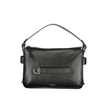 Handbag by Coccinelle for women in leather black features an refined silhouette, showcasing a secure , ample , and versatile for a sophisticated refined aesthetic.