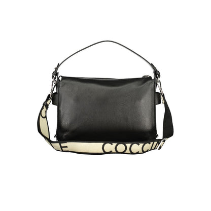 Handbag by Coccinelle for women in leather black features a ornamental silhouette, showcasing a secure , ample , and ornamental for a sophisticated look.