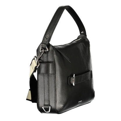 Handbag by Coccinelle for women in leather black presents a ornamental silhouette, showcasing a secure , ample , and versatile for a ornamental finish.