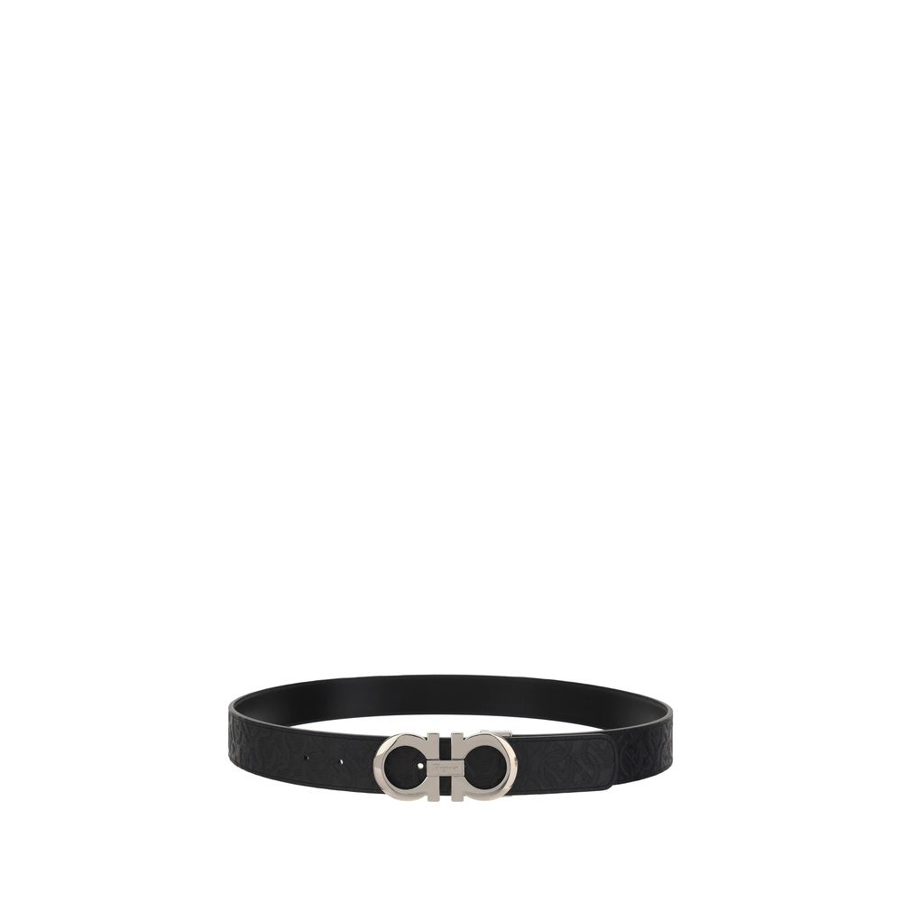 Belt by Ferragamo for men in bos taurus calf leather black features an artisanal silhouette, showcasing the artisanal craftsmanship of the Bos Taurus Calf Leather Belt collection for a artisanal finish.