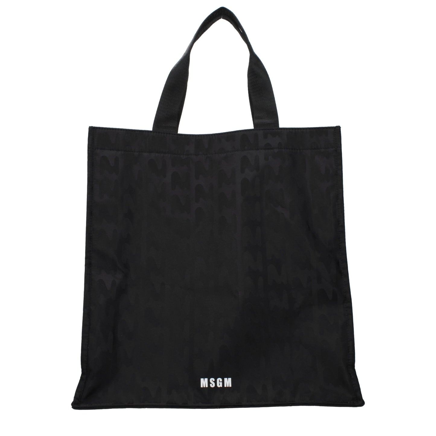 Handbag by MSGM for unisex in fabric black features a signature silhouette, showcasing a secure and signature with versatile for a sophisticated look.