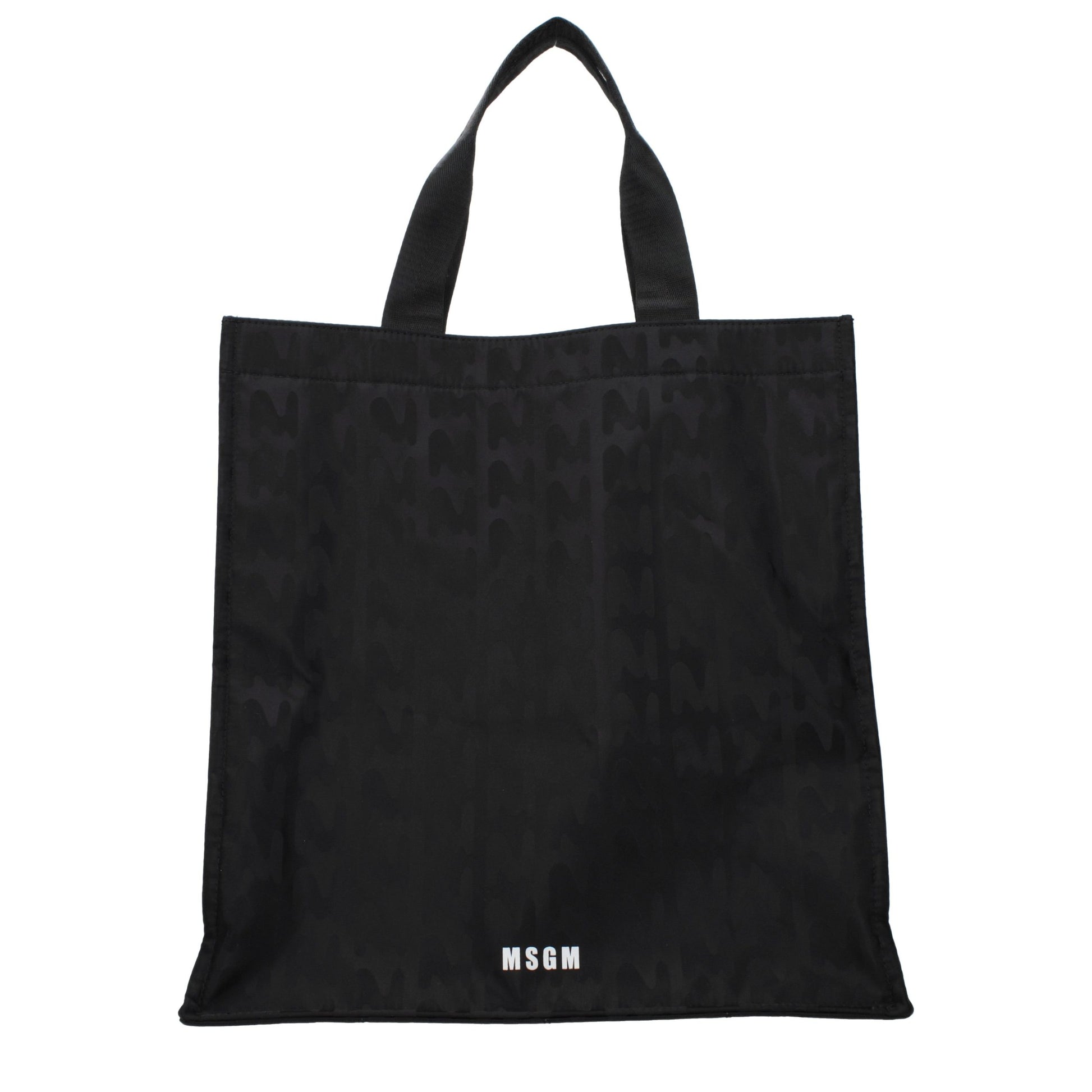 Handbag by MSGM for unisex in fabric black features a signature silhouette, showcasing a secure and signature with versatile for a sophisticated look.