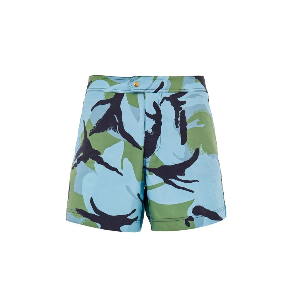 Swim Briefs by Tom Ford for men in stretch polyamide black, gold, green, light-blue, multicolor, camouflage & print features a refined silhouette, showcasing the refined design of this Men's Stretch Polyamide Swim Briefs with a refined fit.