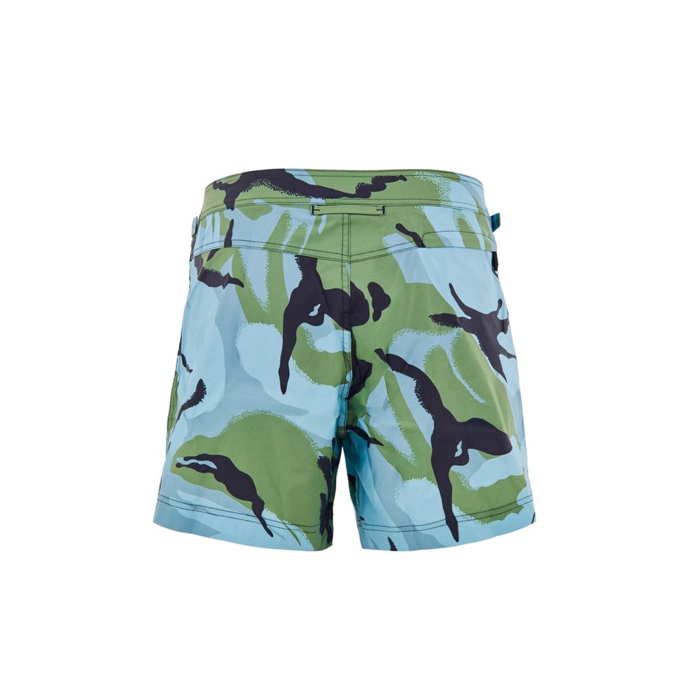 Swim Briefs by Tom Ford for men in stretch polyamide black, gold, green, light-blue, multicolor, camouflage & print features a sleek silhouette from the Men's Stretch Polyamide Swim Briefs collection, showcasing a sleek cut designed for a sleek fit.
