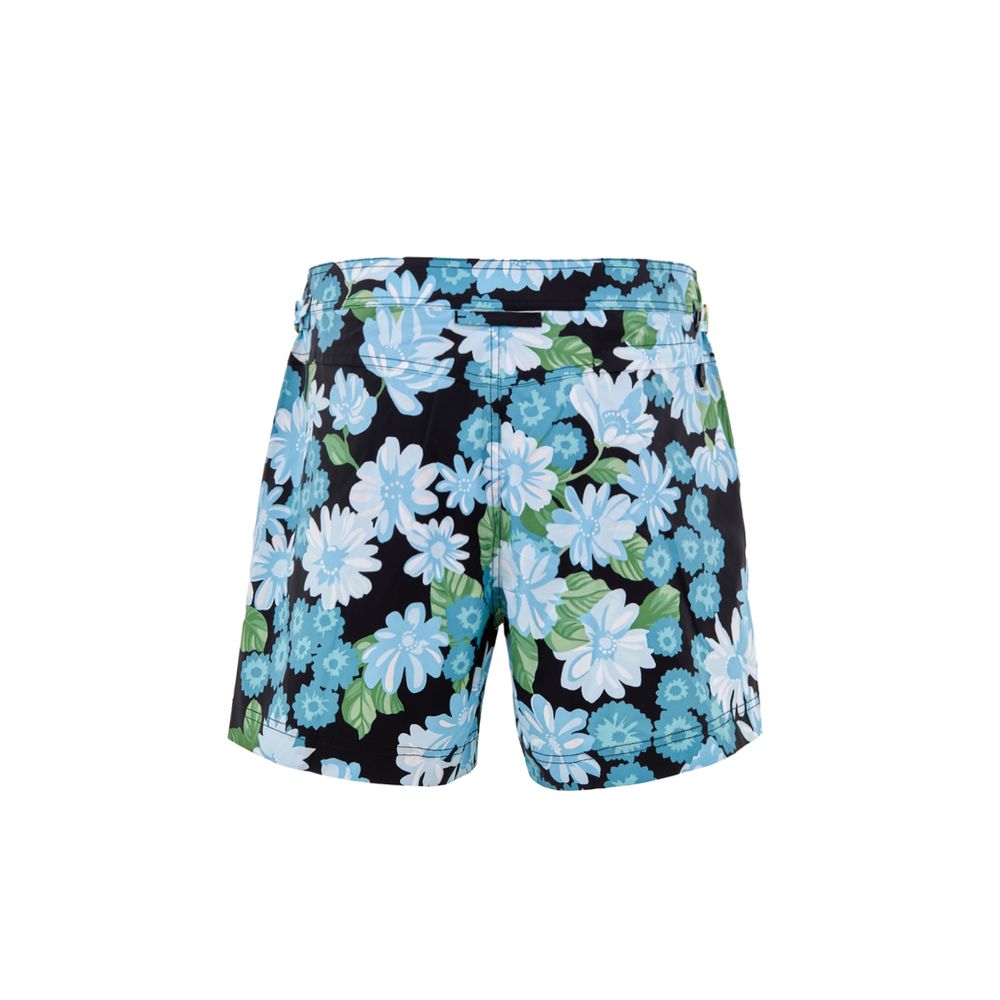Swim Briefs by Tom Ford for men in stretch polyamide black, gold, green, light-blue, floral & print features an magnificent silhouette, showcasing the refined aesthetic of Men's Stretch Polyamide Swim Briefs with a magnificent cut designed for the modern shoreline.