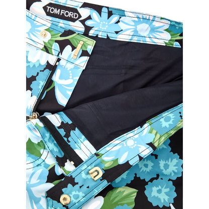 Swim Briefs by Tom Ford for men in stretch polyamide black, gold, green, light-blue, floral & print features a resort ready silhouette from the Men's Stretch Polyamide Swim Briefs collection, showcasing a resort ready finish with a streamlined resort ready fit.
