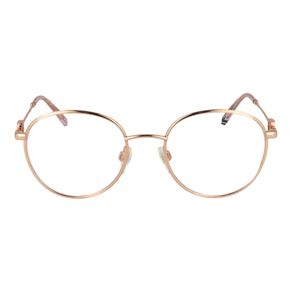 Eyeglasses Frames by Tommy Hilfiger for women in stainless steel and gold showcases a refined silhouette, detailed with a gold coloured frame finish and a sophisticated full-frame frame design.
