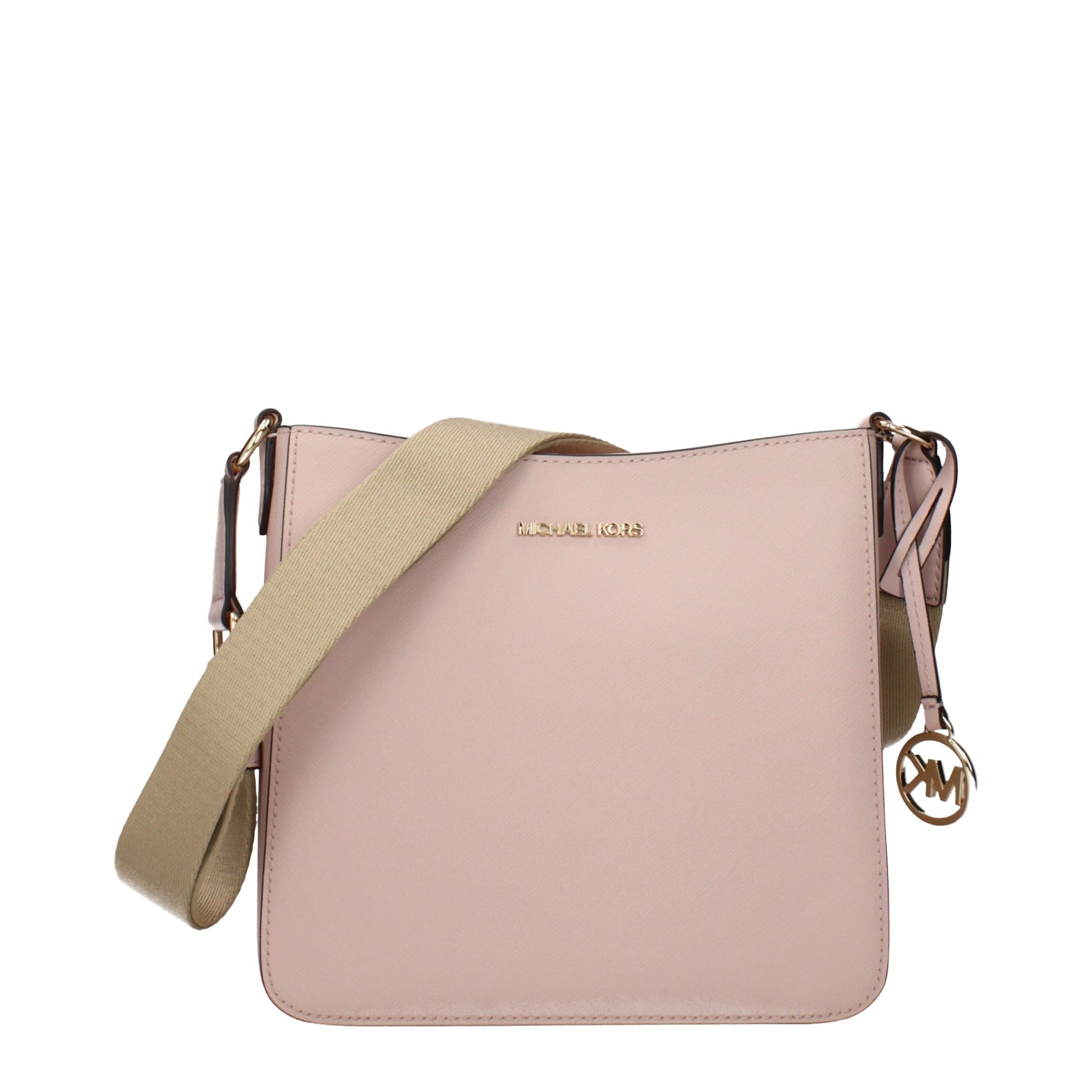Shoulder Bag by Michael Kors for women in leather pink presents a statuesque silhouette, showcasing a secure and statuesque with versatile shoulder-strap & adjustable-strap for a sophisticated look.