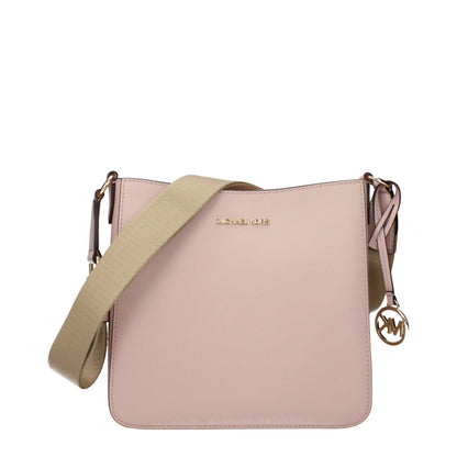 Shoulder Bag by Michael Kors for women in leather pink presents a statuesque silhouette, showcasing a secure and statuesque with versatile shoulder-strap & adjustable-strap for a sophisticated look.