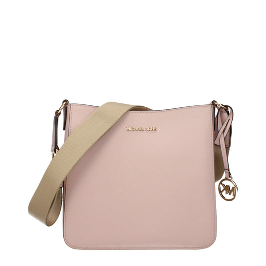 Shoulder Bag by Michael Kors for women in leather pink presents a statuesque silhouette, showcasing a secure and statuesque with versatile shoulder-strap & adjustable-strap for a sophisticated look.