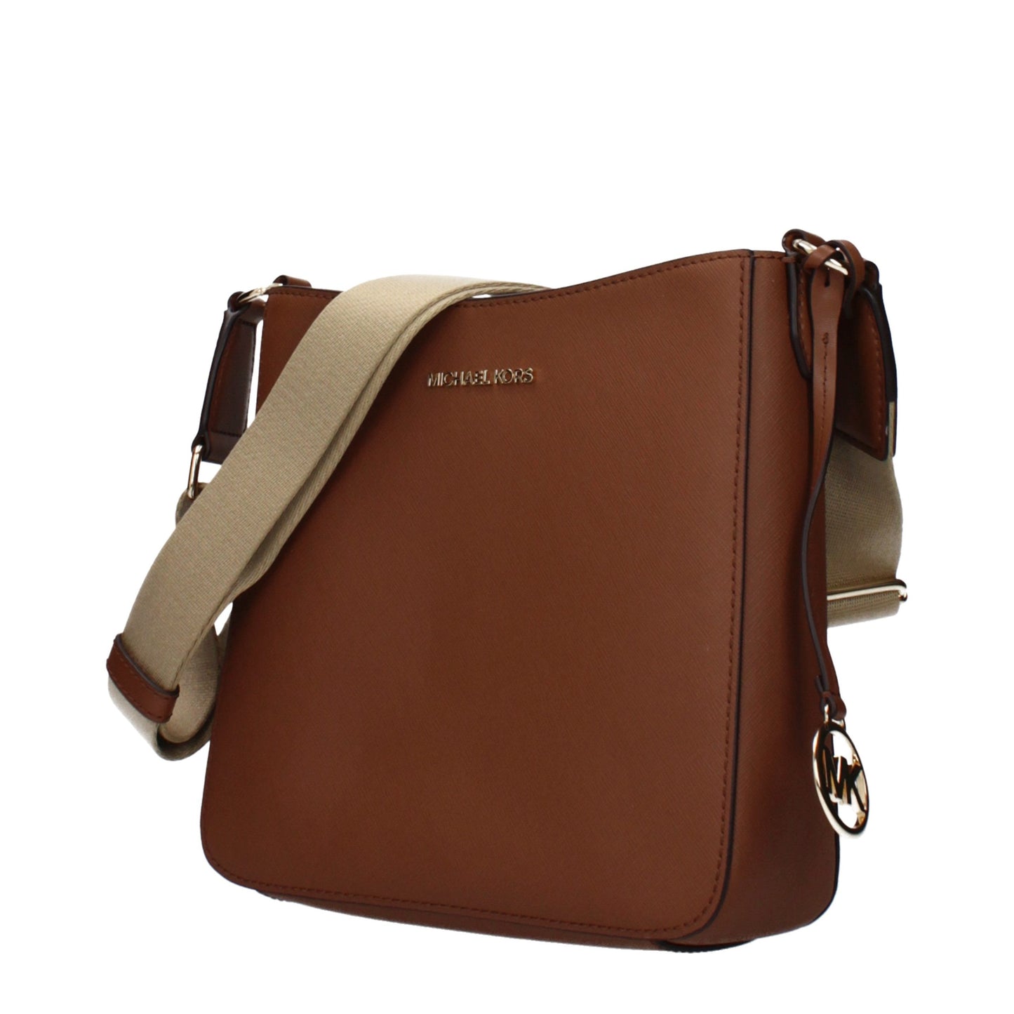Shoulder Bag by Michael Kors for women in leather brown showcases a statuesque silhouette, artfully detailed with a secure , organized , and versatile shoulder-strap & adjustable-strap for a statuesque look.