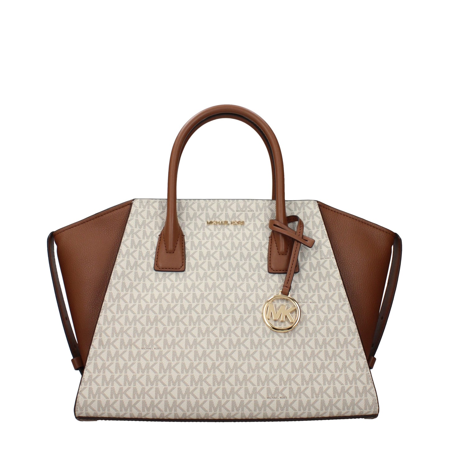 Handbag by Michael Kors for women in fabric beige features an refined silhouette, showcasing a secure , ample , and versatile adjustable-strap for a sophisticated refined aesthetic.