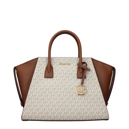 Handbag by Michael Kors for women in fabric beige features an refined silhouette, showcasing a secure , ample , and versatile adjustable-strap for a sophisticated refined aesthetic.