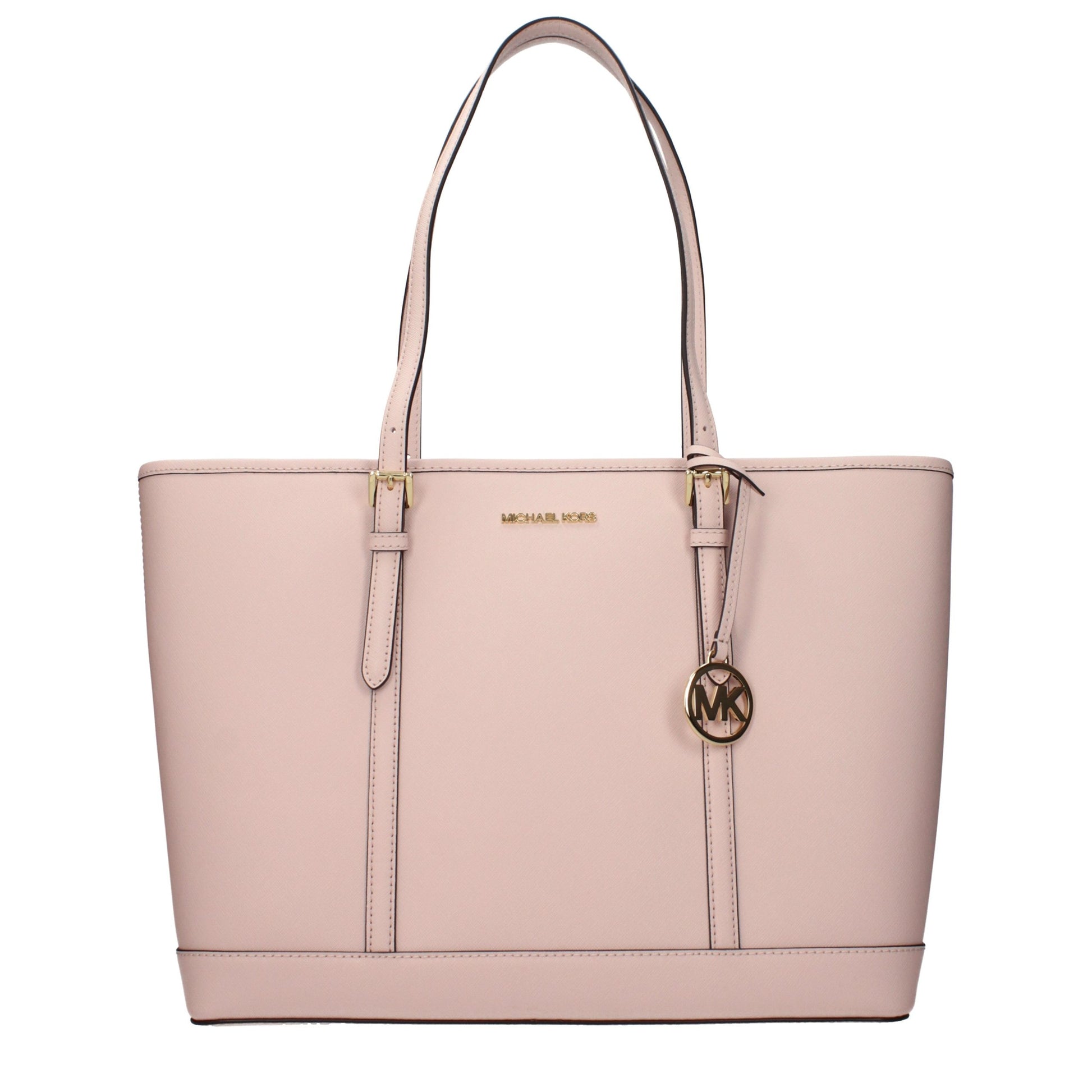 Shoulder Bag by Michael Kors for women in leather pink features a statuesque silhouette, showcasing a secure and statuesque with versatile shoulder-strap, adjustable-strap & handle for a statuesque finish.