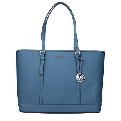 Shoulder Bag by Michael Kors for women in leather blue features a stately silhouette, showcasing a secure , ample , and stately shoulder-strap for a stately finish.