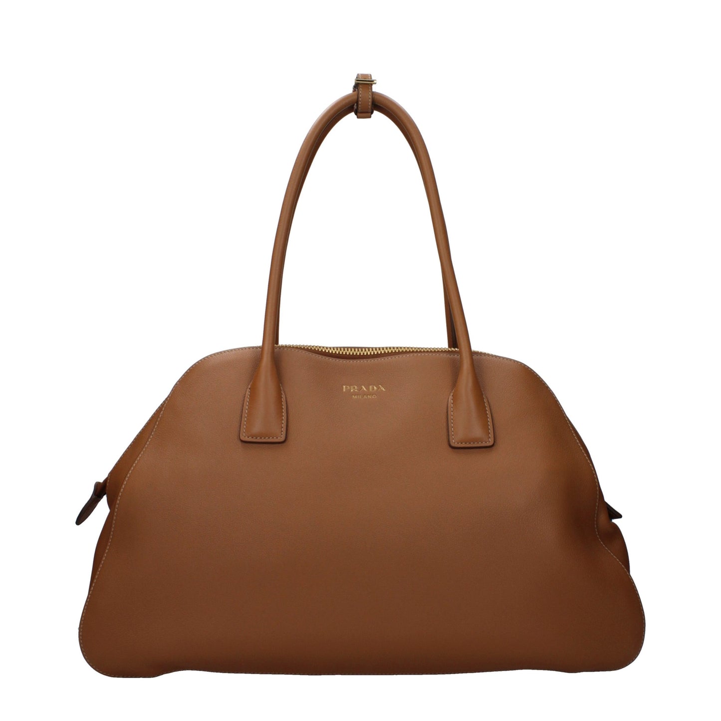Shoulder Bag by Prada for women in leather brown features a effortless sophistication silhouette, secured by a with ample and versatile shoulder-strap for a effortless sophistication finish.