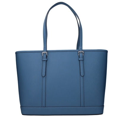 Shoulder Bag by Michael Kors for women in leather blue features a effortless chic silhouette with a secure , ample , and versatile shoulder-strap for a effortless chic finish.