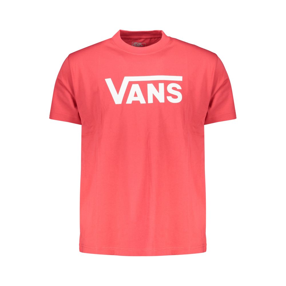 T-Shirt by Vans for men in cotton red showcases a unassuming silhouette, artfully detailed with a refined and unassuming for a sophisticated, contemporary look.