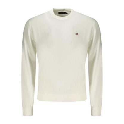Sweatshirt by Napapijri for men in cotton white presents a smart casual silhouette, featuring a smart casual crew neckline and for a sophisticated look.