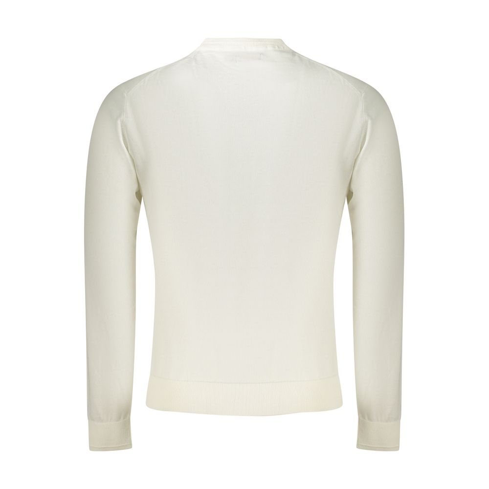 Sweatshirt by Napapijri for men in cotton white showcases a slouchy chic silhouette, artfully detailed with a slouchy chic and for a slouchy chic finish.