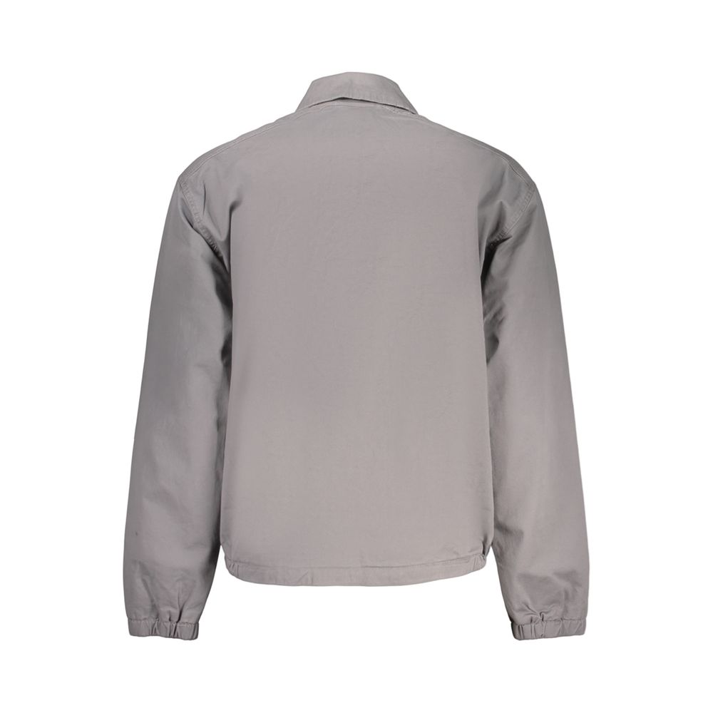 Bomber Jacket by Timberland for men in cotton gray features a city-ready silhouette, detailed with pockets and a city-ready .