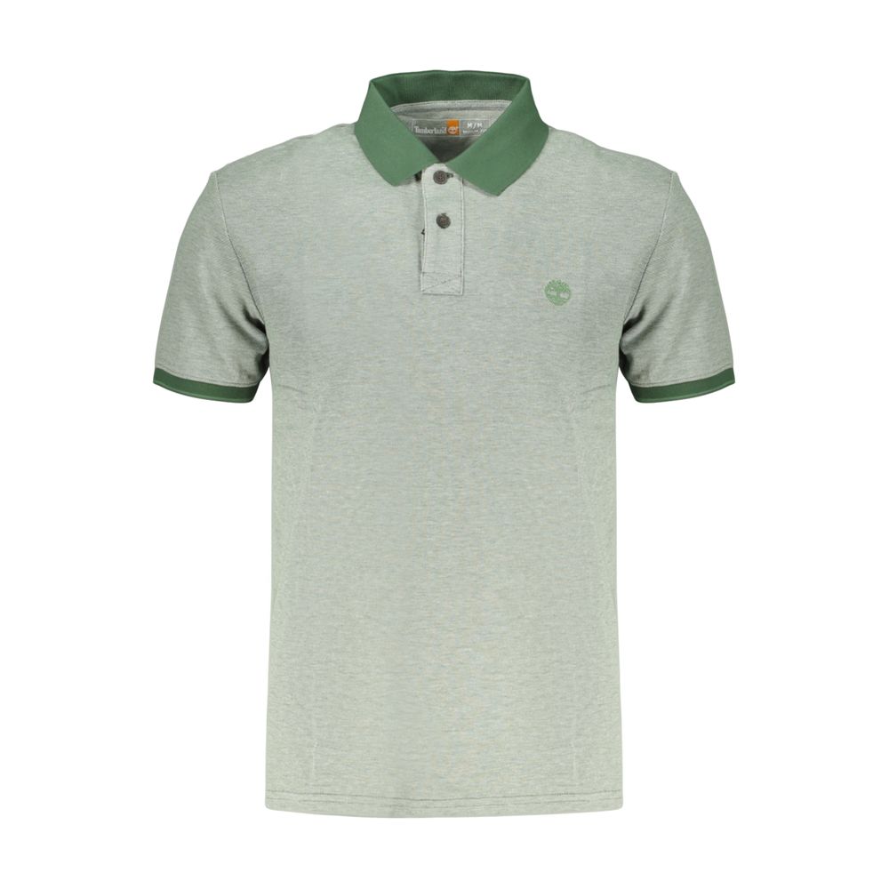 Polo Shirt by Timberland for men in cotton green presents a distinguished silhouette, showcasing a sophisticated and distinguished for a truly distinguished finish.