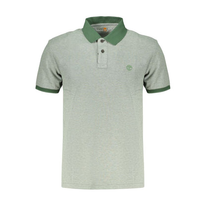 Polo Shirt by Timberland for men in cotton green presents a distinguished silhouette, showcasing a sophisticated and distinguished for a truly distinguished finish.