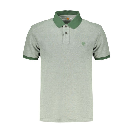 Polo Shirt by Timberland for men in cotton green presents a distinguished silhouette, showcasing a sophisticated and distinguished for a truly distinguished finish.