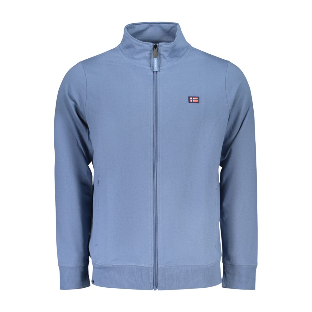 Sweatshirt by Norway 1963 for men in cotton black & blue showcases a slouchy chic silhouette, artfully detailed with a slouchy chic and for a slouchy chic finish.
