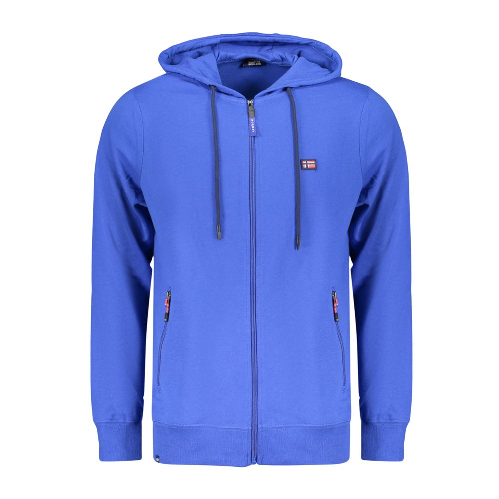 Hooded Sweatshirt Hoodie by Norway 1963 for men in cotton polyester blue features an avant-garde silhouette, showcasing a sophisticated hooded neckline and detail for a truly avant-garde finish.