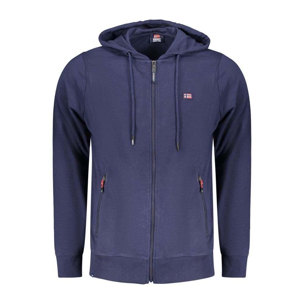 Hooded Sweatshirt Hoodie by Norway 1963 for men in cotton polyester blue features a slouchy chic silhouette, detailed with a slouchy chic and a signature hooded neckline for an elevated aesthetic.