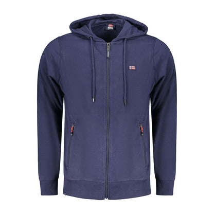 Hooded Sweatshirt Hoodie by Norway 1963 for men in cotton polyester blue features a slouchy chic silhouette, detailed with a slouchy chic and a signature hooded neckline for an elevated aesthetic.