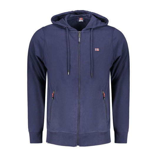 Hooded Sweatshirt Hoodie by Norway 1963 for men in cotton polyester blue features a slouchy chic silhouette, detailed with a slouchy chic and a signature hooded neckline for an elevated aesthetic.
