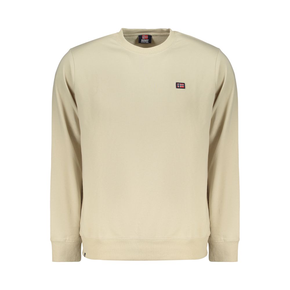 Norway 1963 Men's Crew Neck Cotton Polyester Sweatshirt - Beige Signature