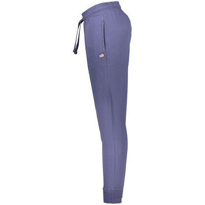 Joggers by Norway 1963 for men in cotton blue features an sartorial and long with a cut for a sartorial finish.