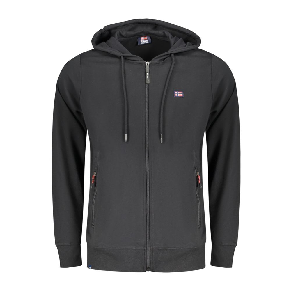 Hooded Sweatshirt Hoodie by Norway 1963 for men in cotton black showcases a city-ready silhouette, artfully detailed with a signature hooded neckline and for a city-ready finish.