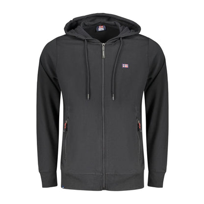 Hooded Sweatshirt Hoodie by Norway 1963 for men in cotton black showcases a city-ready silhouette, artfully detailed with a signature hooded neckline and for a city-ready finish.