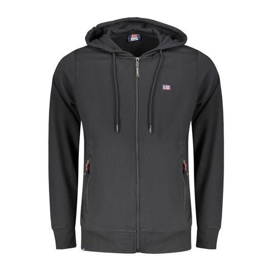Hooded Sweatshirt Hoodie by Norway 1963 for men in cotton black showcases a city-ready silhouette, artfully detailed with a signature hooded neckline and for a city-ready finish.