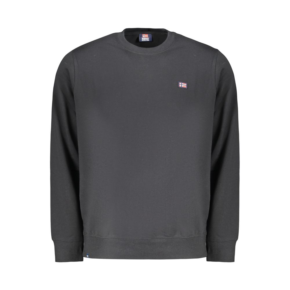 Sweatshirt by Norway 1963 for men in cotton black presents a smart casual silhouette, featuring a smart casual crew neckline and for a sophisticated look.