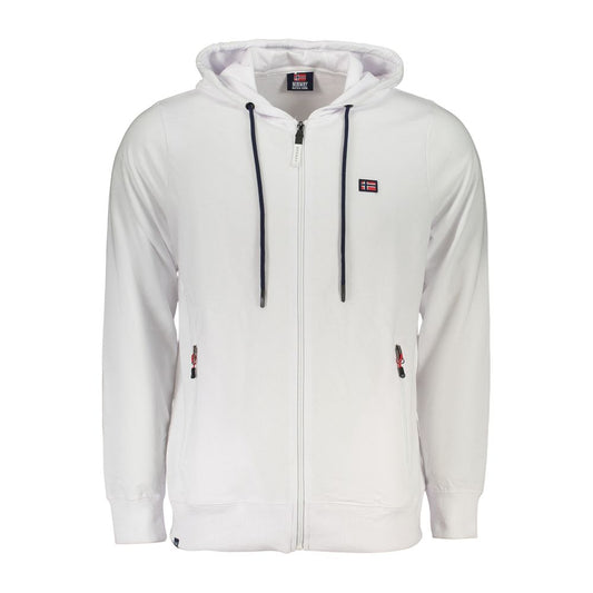 Hooded Sweatshirt Hoodie by Norway 1963 for men in cotton white features an luminous silhouette, showcasing a sophisticated hooded neckline and for a truly luminous look.