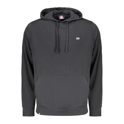 Hooded Sweatshirt Hoodie by Norway 1963 for men in cotton black features a authentic silhouette, showcasing a sophisticated hooded neckline and authentic detail for a refined finish.