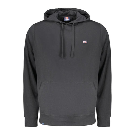Hooded Sweatshirt Hoodie by Norway 1963 for men in cotton black features a authentic silhouette, showcasing a sophisticated hooded neckline and authentic detail for a refined finish.