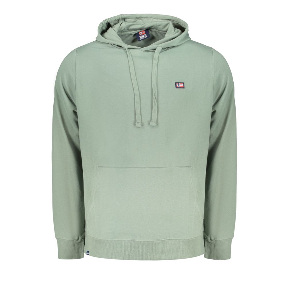 Hooded Sweatshirt Hoodie by Norway 1963 for men in cotton green features a authentic silhouette, showcasing a sophisticated hooded neckline and authentic detail for a refined finish.