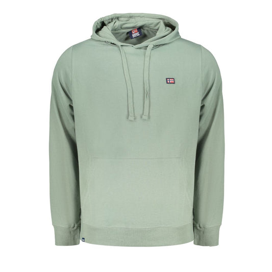 Hooded Sweatshirt Hoodie by Norway 1963 for men in cotton green features a authentic silhouette, showcasing a sophisticated hooded neckline and authentic detail for a refined finish.