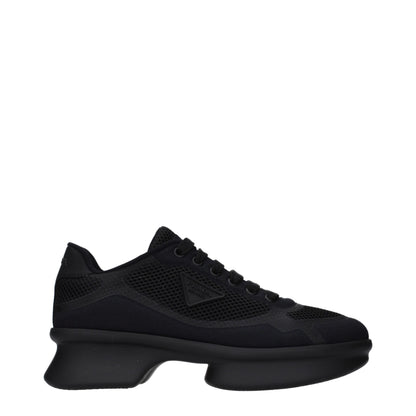 Sneakers by Prada for women in fabric black features an versatile design from the Women's Low Top Fabric Sneakers collection, highlighting a versatile low-top style for a premium, high-fashion look.