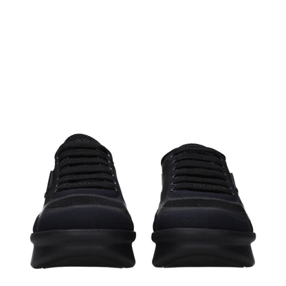 Sneakers by Prada for women in fabric black features a chic design, perfectly showcasing the chic low-top style of this Women's Low Top Fabric Sneakers.